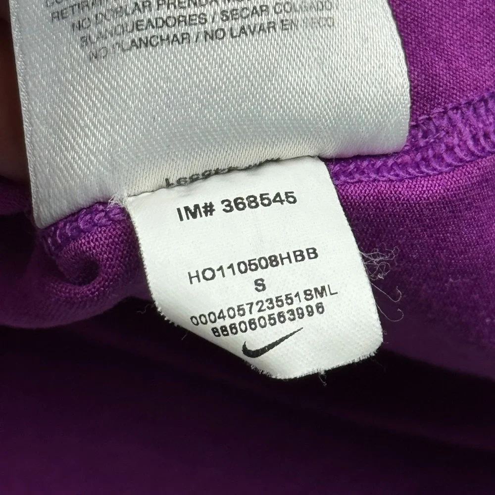Nike Shirt Womens Small Purple Dri-Fit Performance Long‎ Short Sleeve Athletic